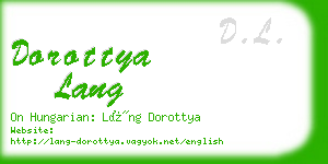 dorottya lang business card